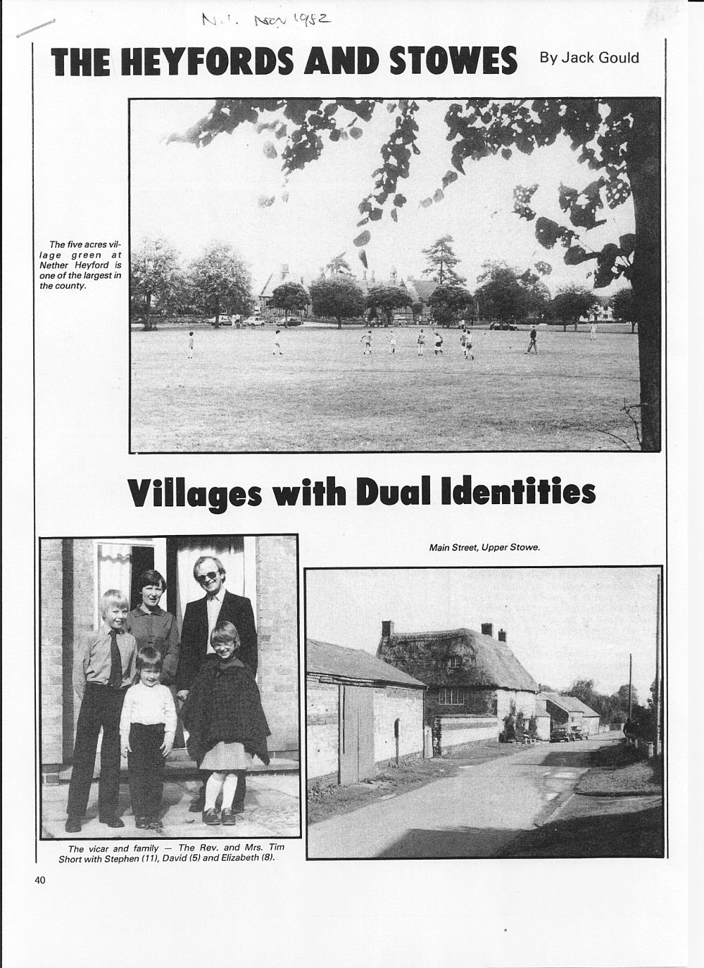 The Heyfords and the Stowes, Villages with dual identities